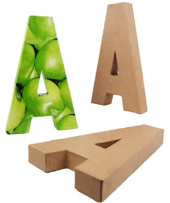 Letter A – bisque pottery to paint